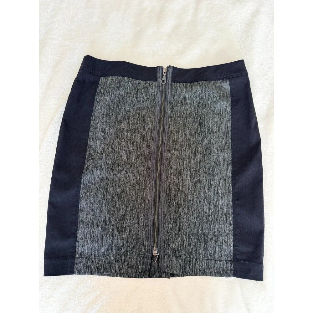 Spanner Urbanality Tweed Mini Skirt Black/Grey Full Front Zip Size 14 NWT $119 - Picture 2 of 8